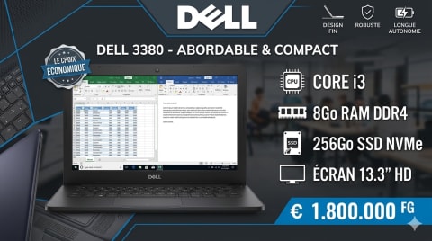 DELL 3380 - ABORDABLE & COMPACT à Conakry