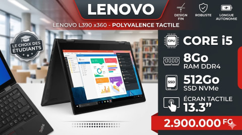 LENOVO L390 x360 - POLYVALENCE TACTILE à Conakry