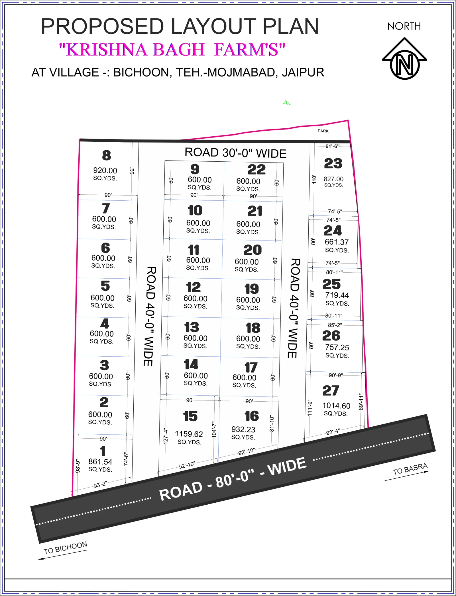 Krishna Bagh Farm's — site plan