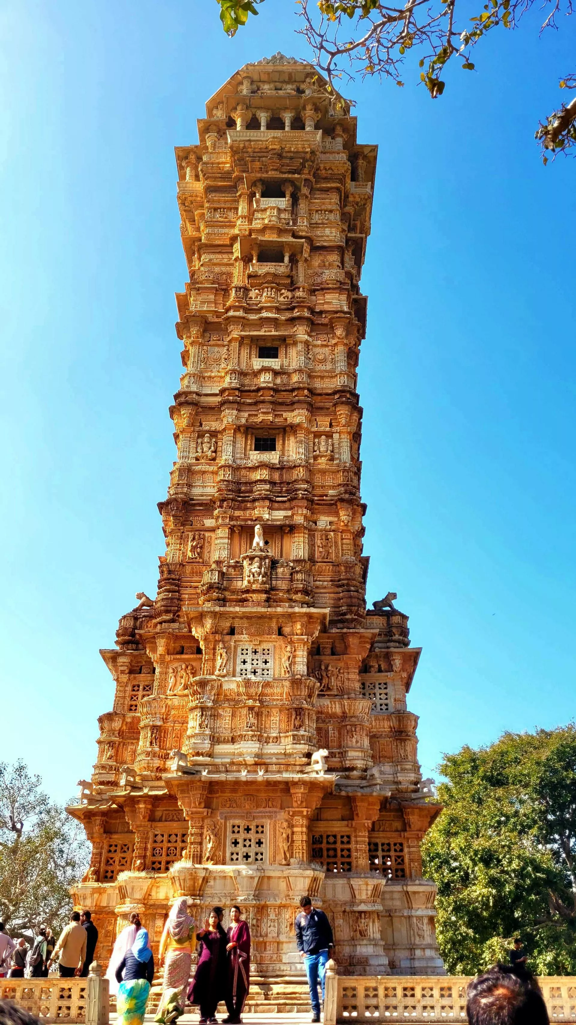 Vijay Stambh, the Tower of Victory, at Chittorgarh Fort.