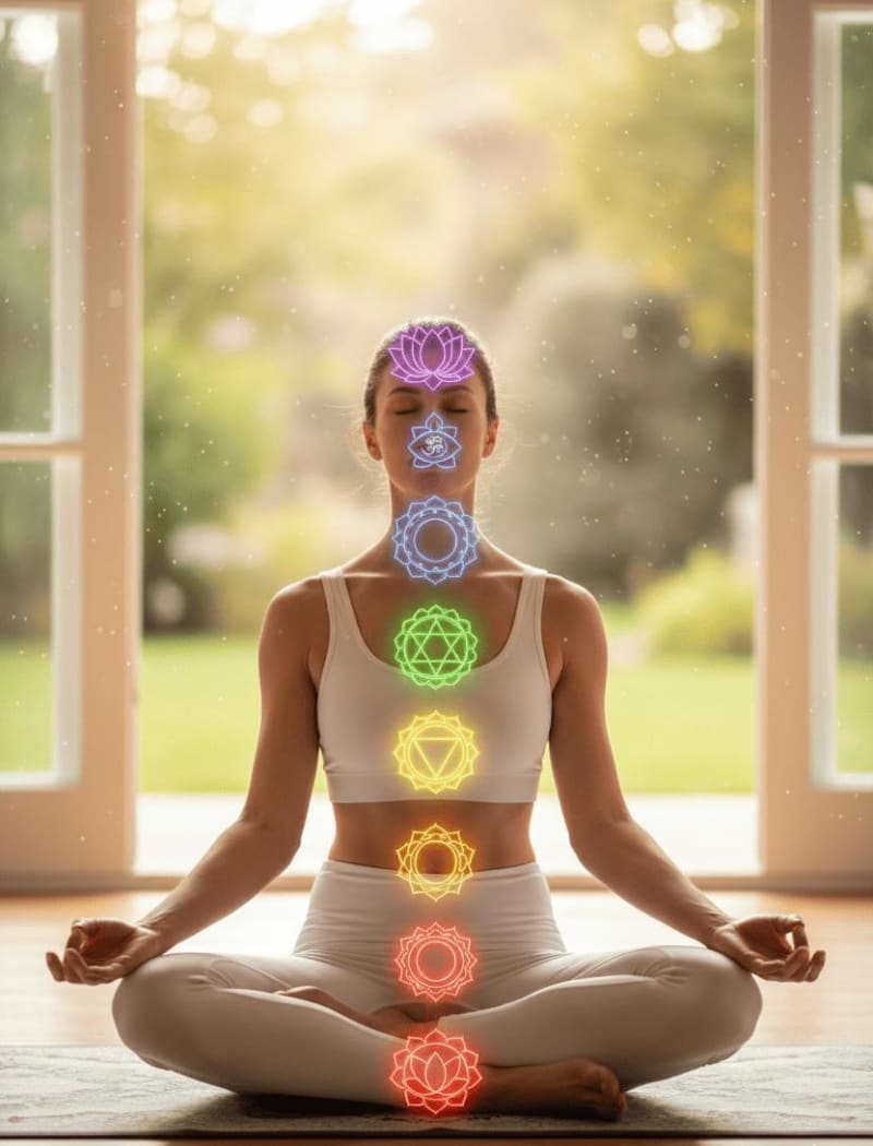 Yoga meditation for chakra awareness