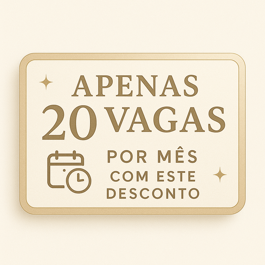 Badge vagas limitadas consulta medicina estética Trindade Shopping