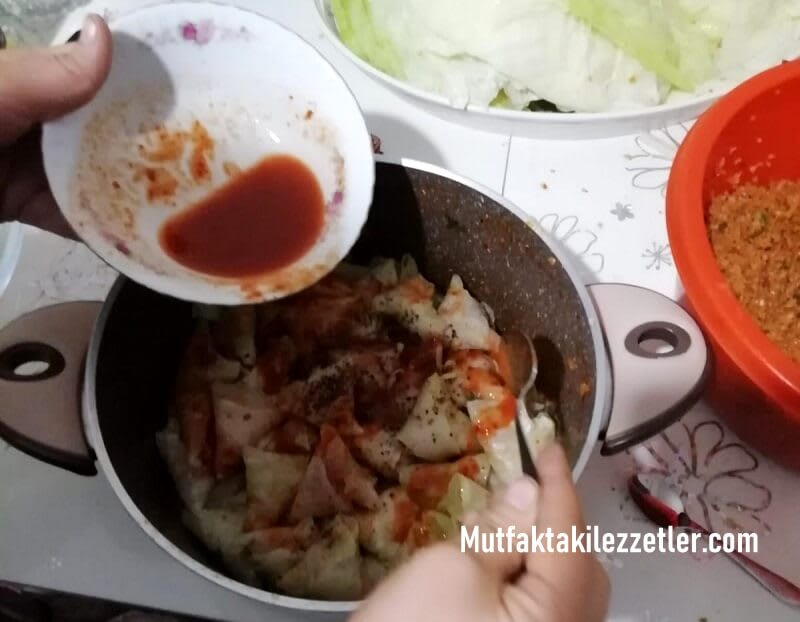Zeytinyağlı muska lahana sarması