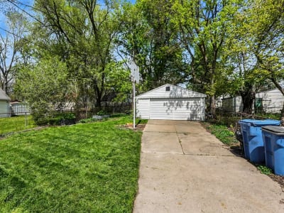 Fenced backyard at 25850 Hanover Street Dearborn Heights MI