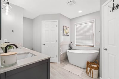 Primary bath at 147 Cranbrook Drive Howell MI