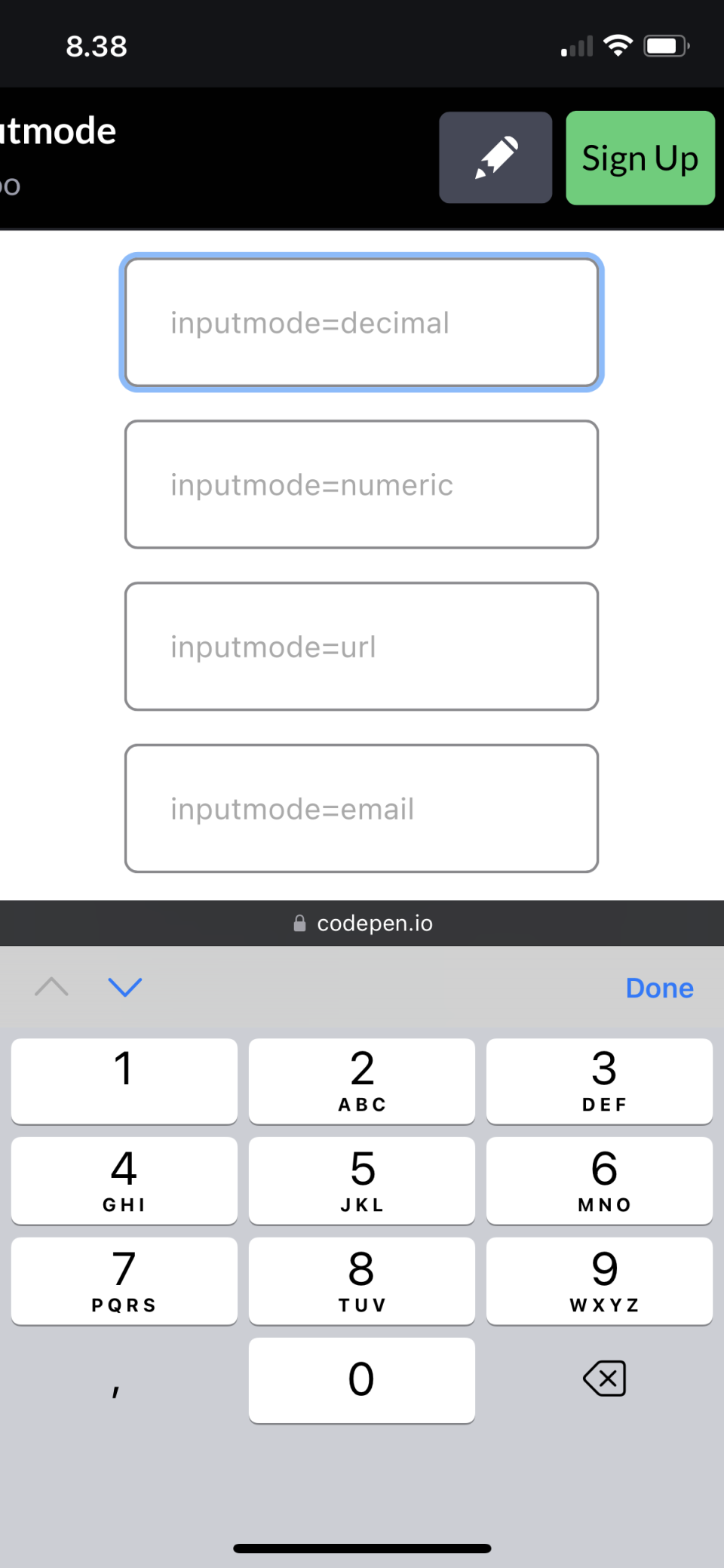 input type=text inputmode=decimal