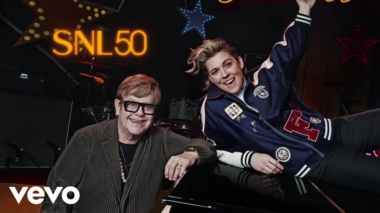 Brandi Carlile performing 'The Story' live on Saturday Night Live, high-resolution image from original performance video.