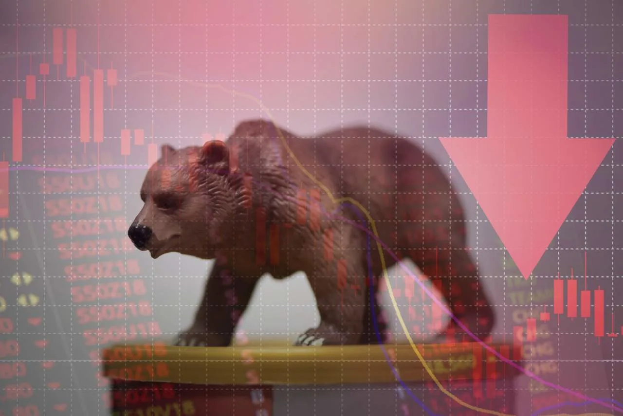 High-quality image showing a dynamic trading floor with digital stock and bitcoin charts, capturing the emotion and momentum of a heavy trading session.