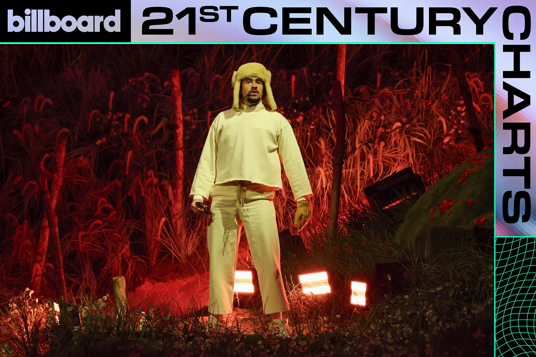 High-quality image of Bad Bunny from Billboard's 21st Century Latin Artist series, clear portrait with no text.