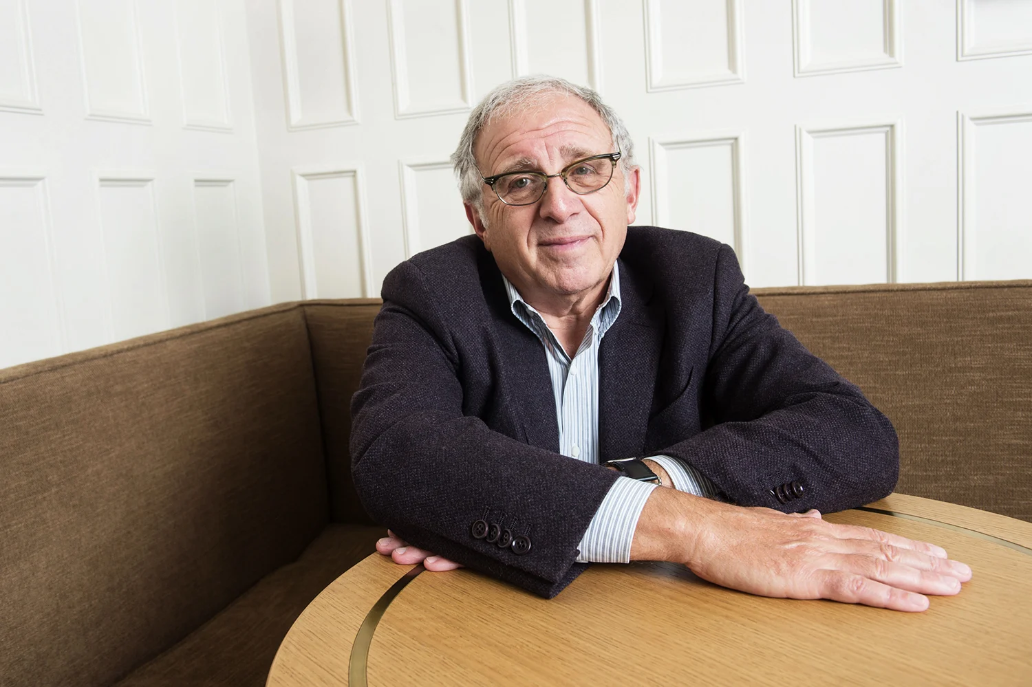 High-quality photo of Irving Azoff with a professional background, suitable for a feature article on the music industry.
