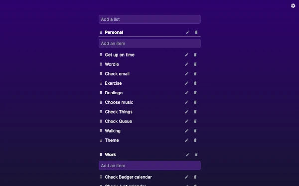 Screenshot of the edit mode