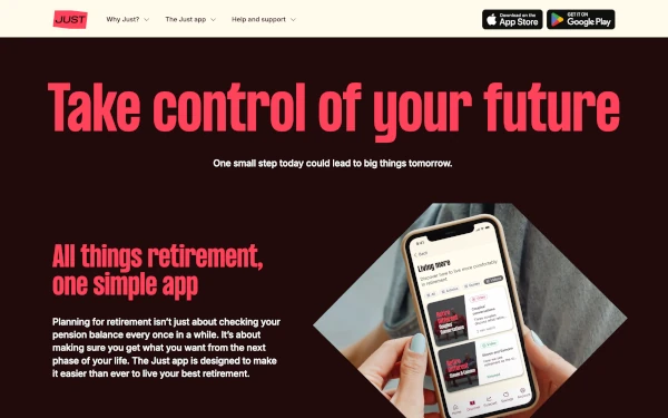 Screenshot of Just mobile app