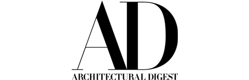 Architectural Digest logo featuring large, bold black letters AD above the words ARCHITECTURAL DIGEST in smaller, all-caps text on a light background—perfect inspiration for any custom home builder in Florida.