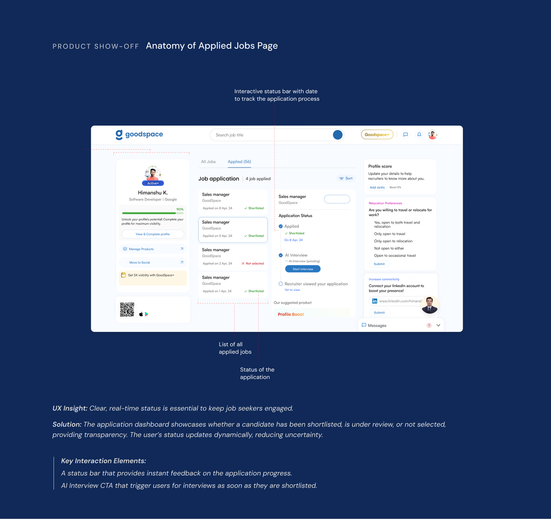 GoodSpace screen 2