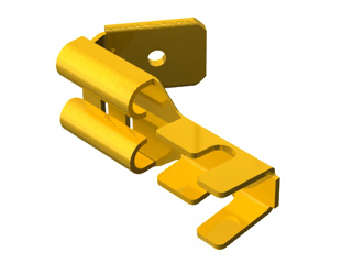 TERMINAL FEMEA/MACHO 1/4 pol 6,3 (LATÃO) APL: FIO 1,5MM