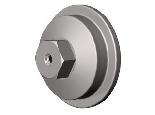 PORCA CONE EIXO HÉLICE INOX (FINO) 280DP, DP-A, DP-B (M16 - 2,0) PARAFUSO M8