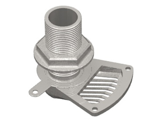 TOMADA DAGUA INOX 1 pol. P/ CASCO (ROSCA 1.1/2 Pol NPT P/ TUBO)