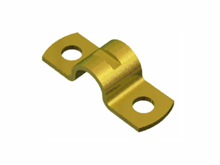 PRESILHA CAPA CABO COMANDO (2 FUROS) AÇO BICROMATIZADO AMARELO