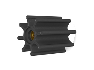 ROTOR B.DÁGUA Eixo:16mm Diam:65mm Comp:76mm Alhe:08; D6(ANTIGO); D9; 4.2MERCR.; MB; CAT; MAN