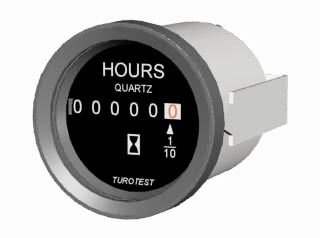 INDICADOR HORÍMETRO PRETO-TUR 52mm  12/24V