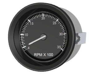 INDICADOR CONTAGIROS 6000RPM (ALT)TUR-PR 85mm 12/24V