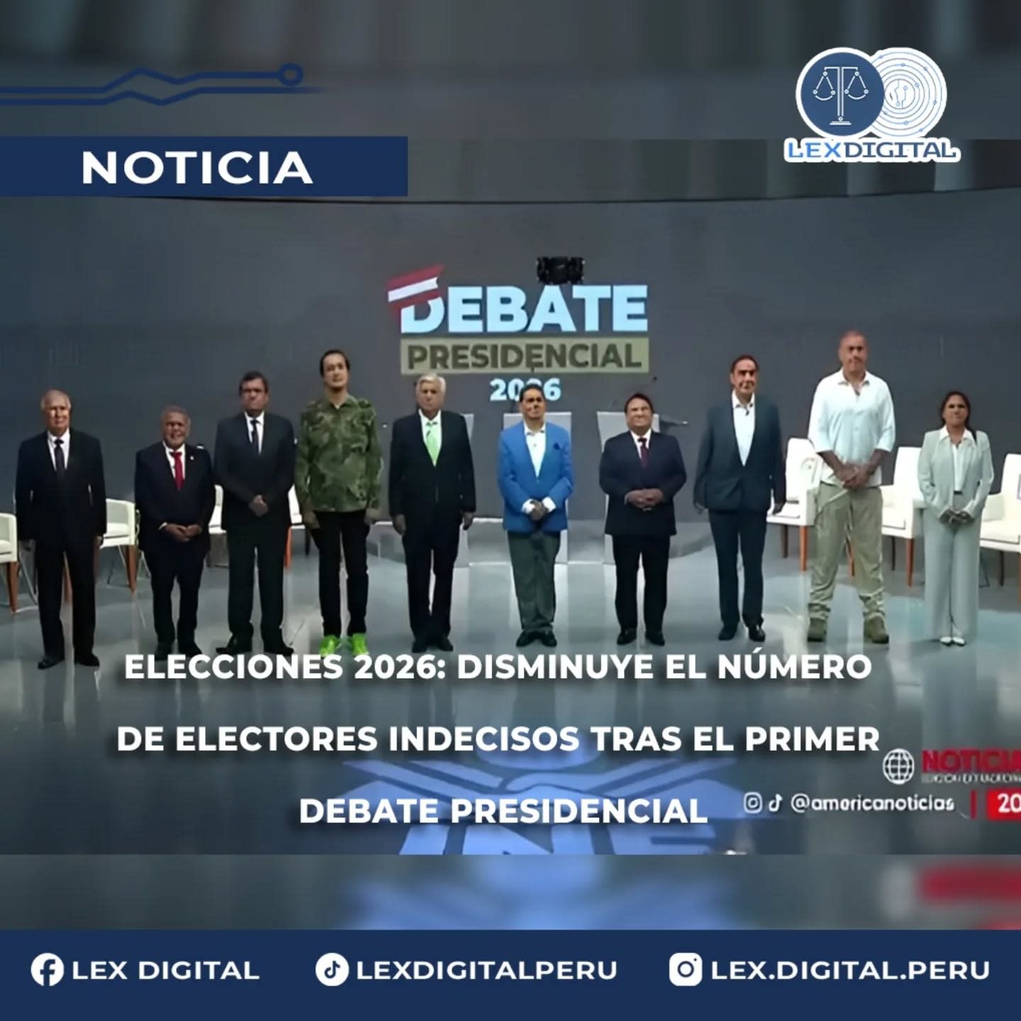 Elecciones 2026: disminuye el número de electores indecisos tras el primer debate presidencial