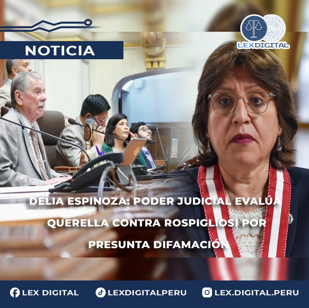 Delia Espinoza: Poder Judicial evalúa querella contra Rospigliosi por presunta difamación