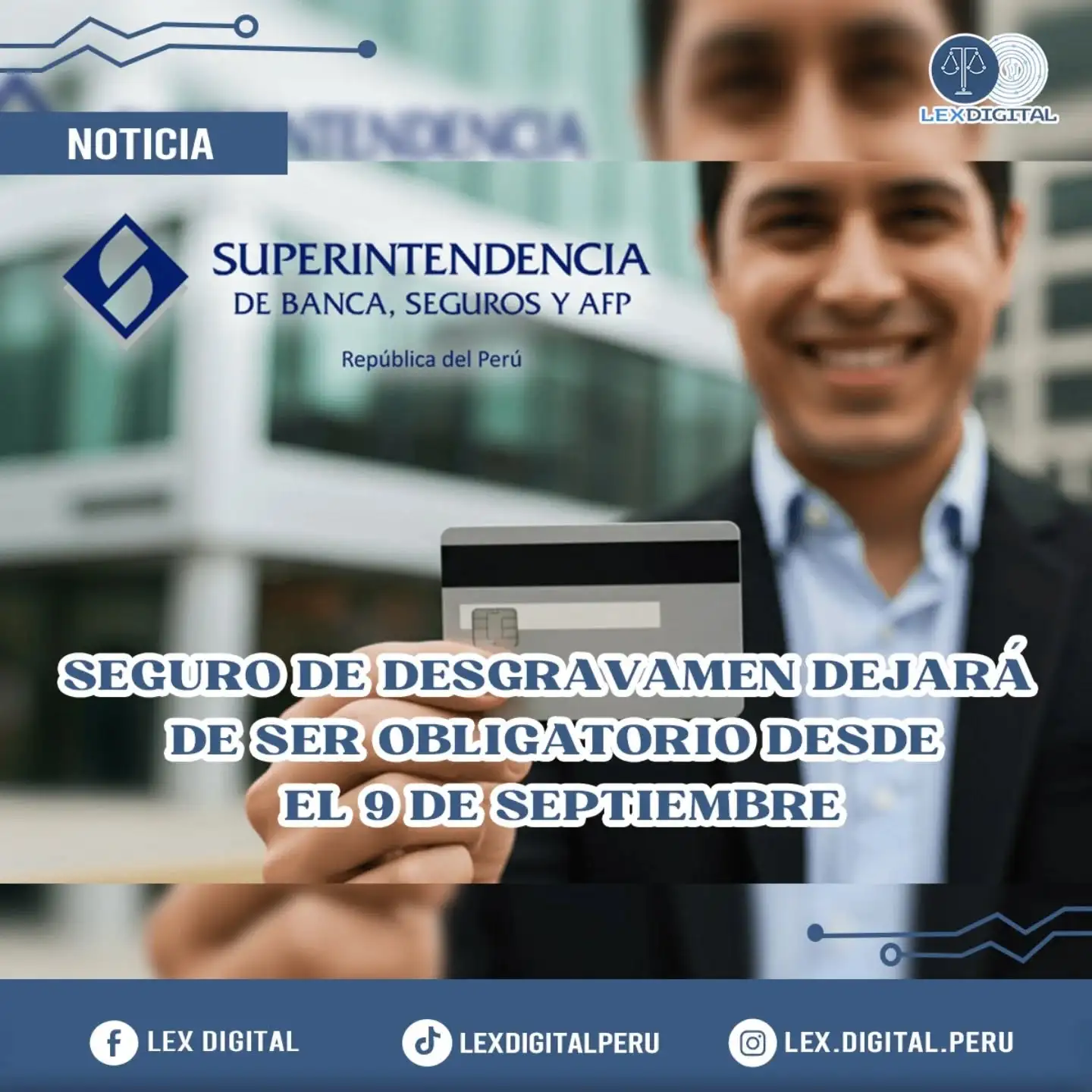 Seguro de desgravamen dejó de ser obligatorio en la mayoría de créditos desde el 9 de septiembre