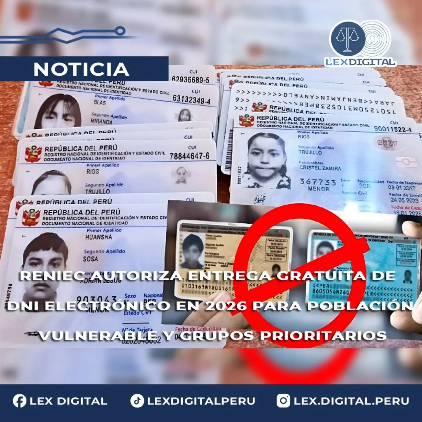 Reniec Autoriza Entrega Gratuita de DNI Electrónico en 2026: Cobertura de 470.000 Trámites para Población Vulnerable y Grupos Prioritarios