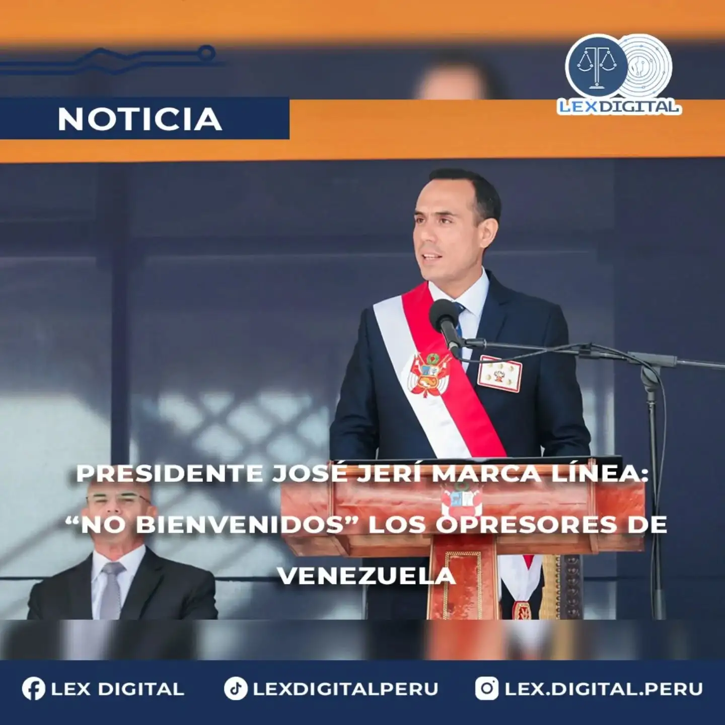 Presidente José Jerí Marca Línea: «No Bienvenidos» los Opressores de Venezuela