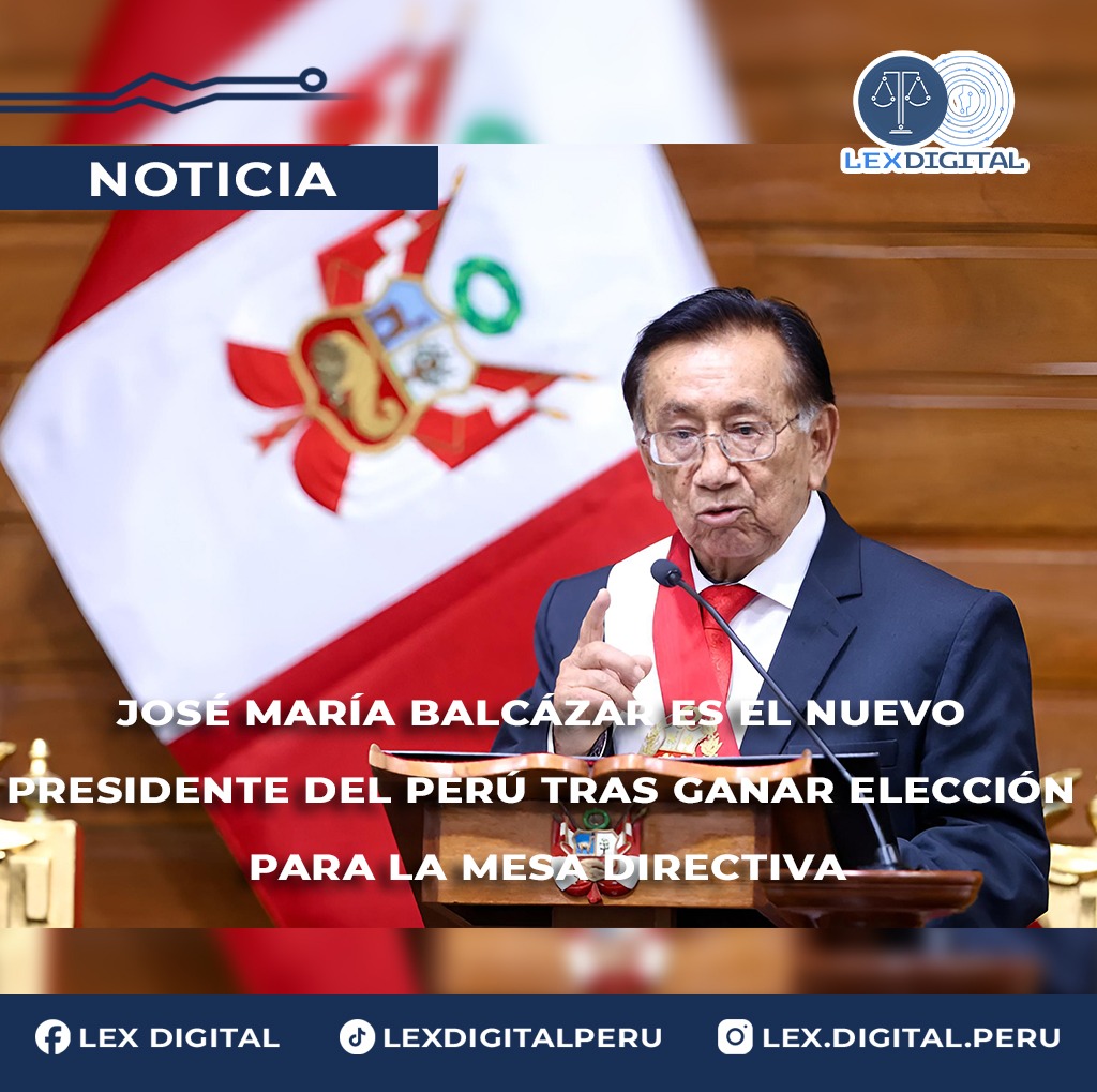 José María Balcázar es el nuevo presidente del Perú tras ganar elección para la Mesa Directiva