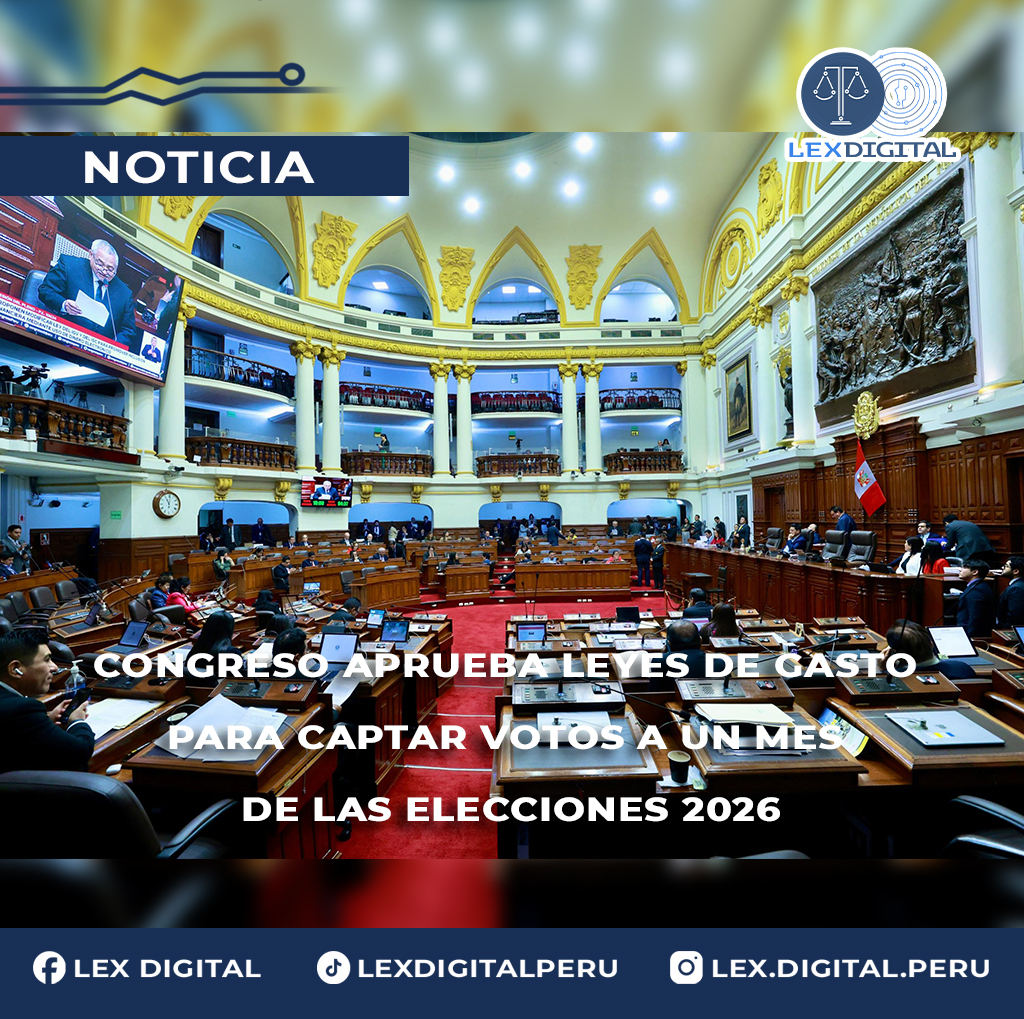 Congreso aprueba leyes de gasto para captar votos a un mes de las elecciones 2026
