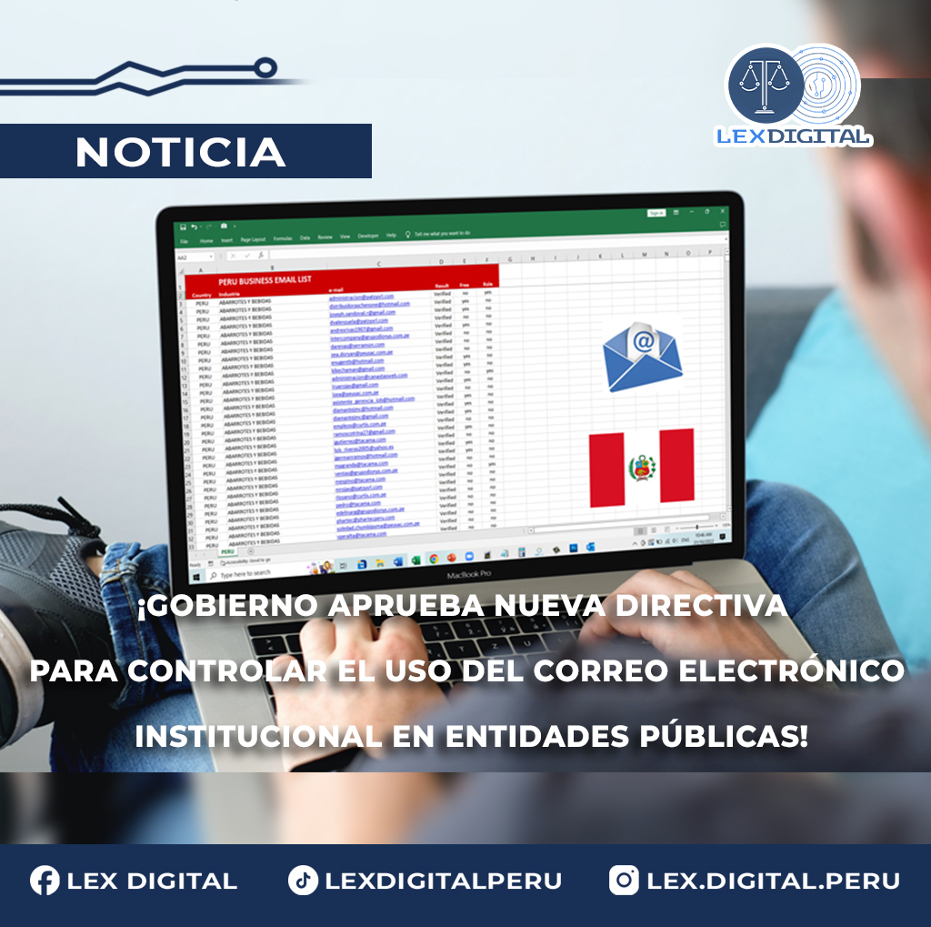 ¡Gobierno aprueba nueva directiva para controlar el uso del correo electrónico institucional en entidades públicas!