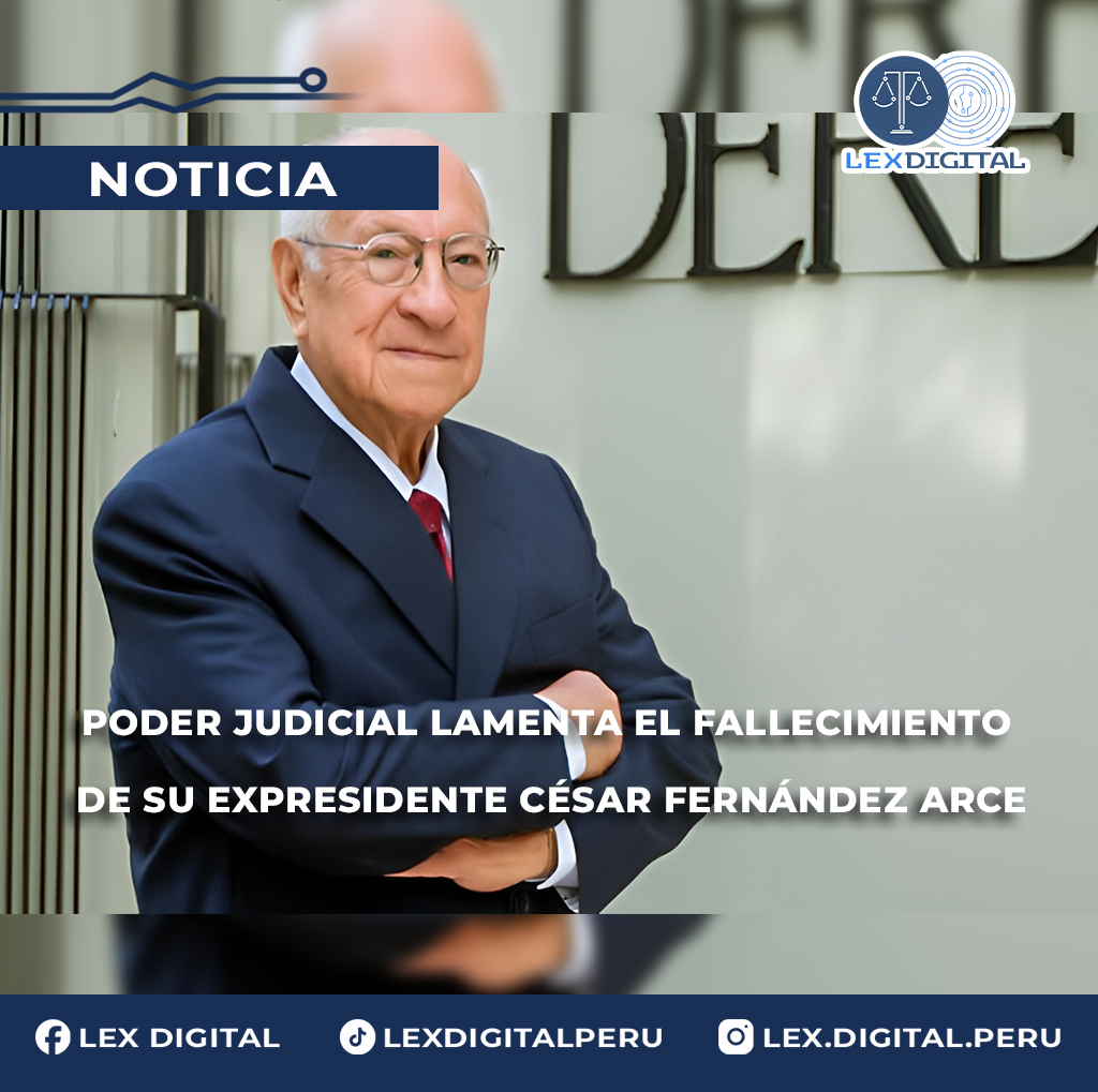 Poder Judicial lamenta el fallecimiento de su expresidente César Fernández Arce
