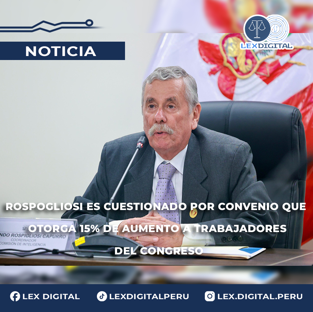 Rospigliosi es cuestionado por convenio que otorga 15% de aumento a trabajadores del Congreso