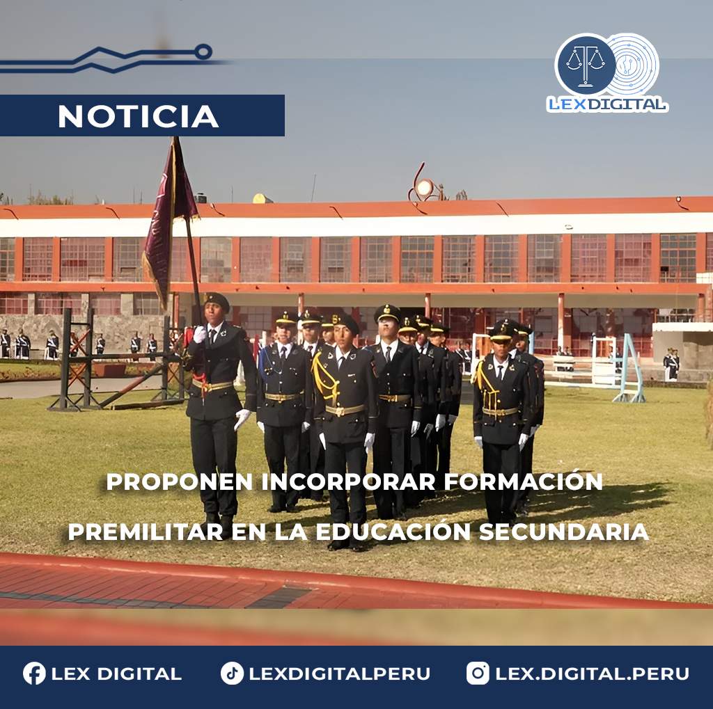 Proponen incorporar formación premilitar en la educación secundaria