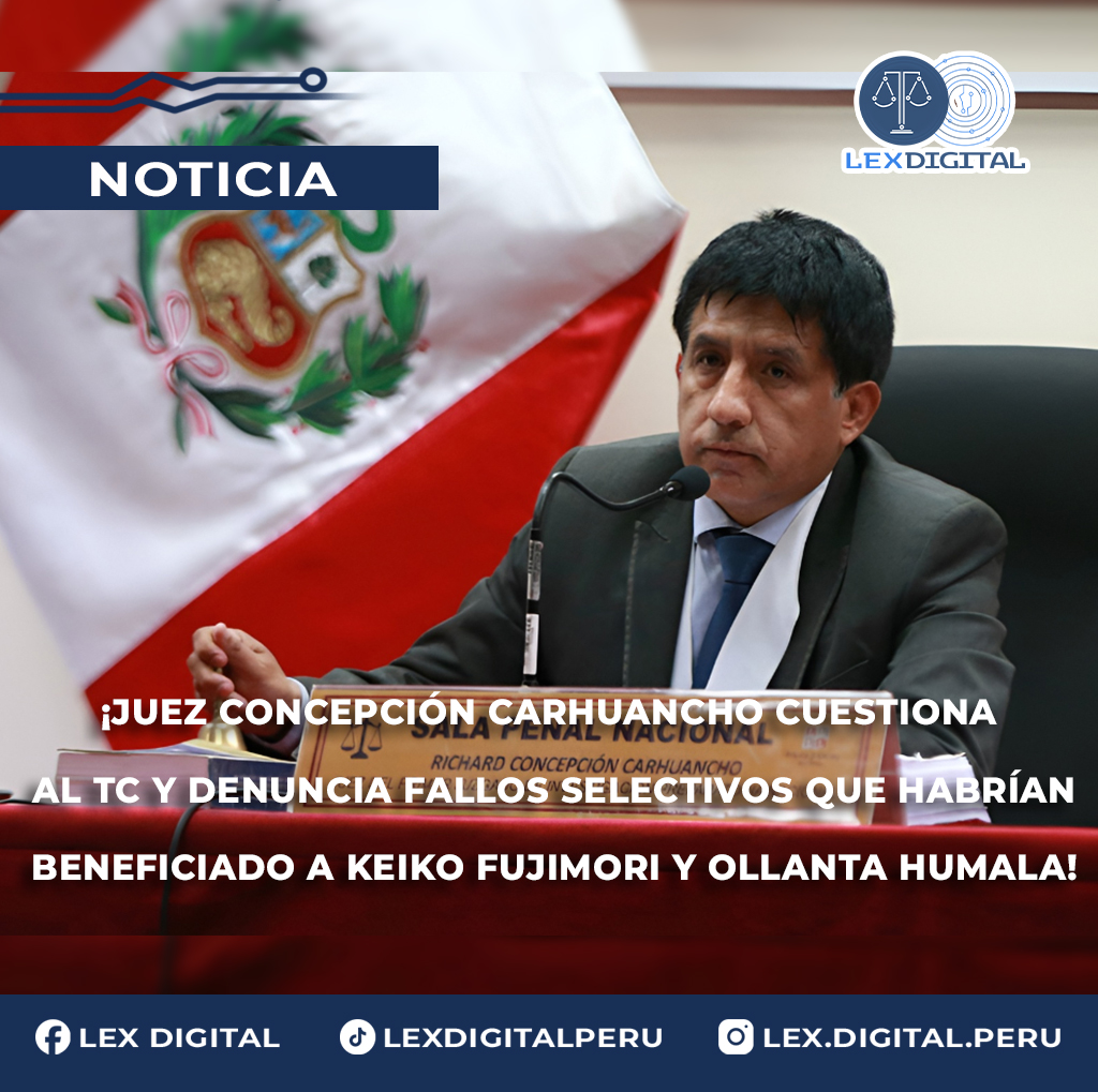 Concepción Carhuancho cuestiona fallos del TC a favor de Keiko Fujimori y Ollanta Humala