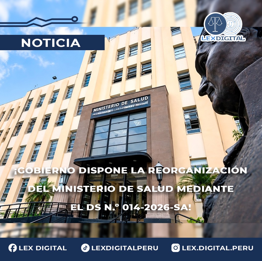 Gobierno dispone reorganización del Ministerio de Salud mediante el DS N.º 014-2026-SA