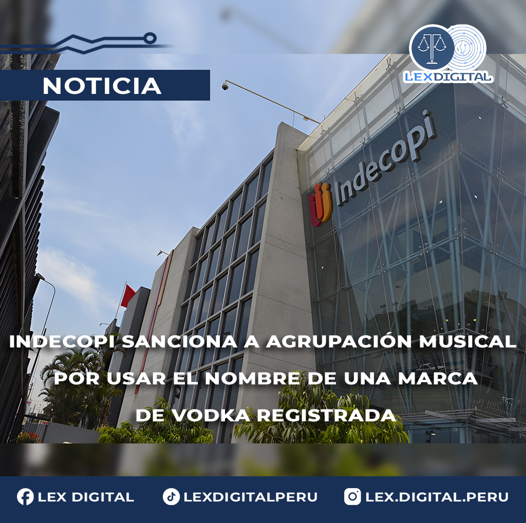 Indecopi sanciona a agrupación musical por usar nombre de marca de vodka registrada
