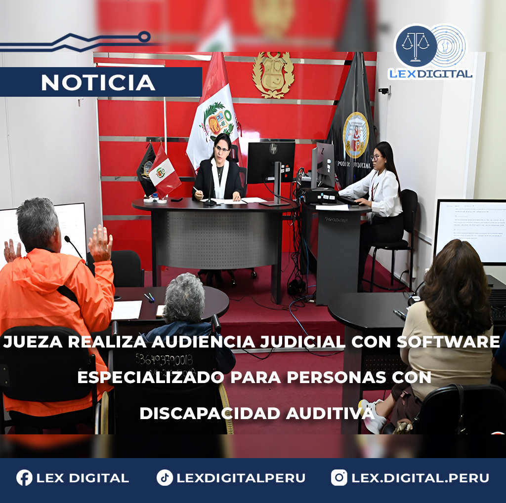 Jueza realiza audiencia judicial con software especializado para personas con discapacidad auditiva