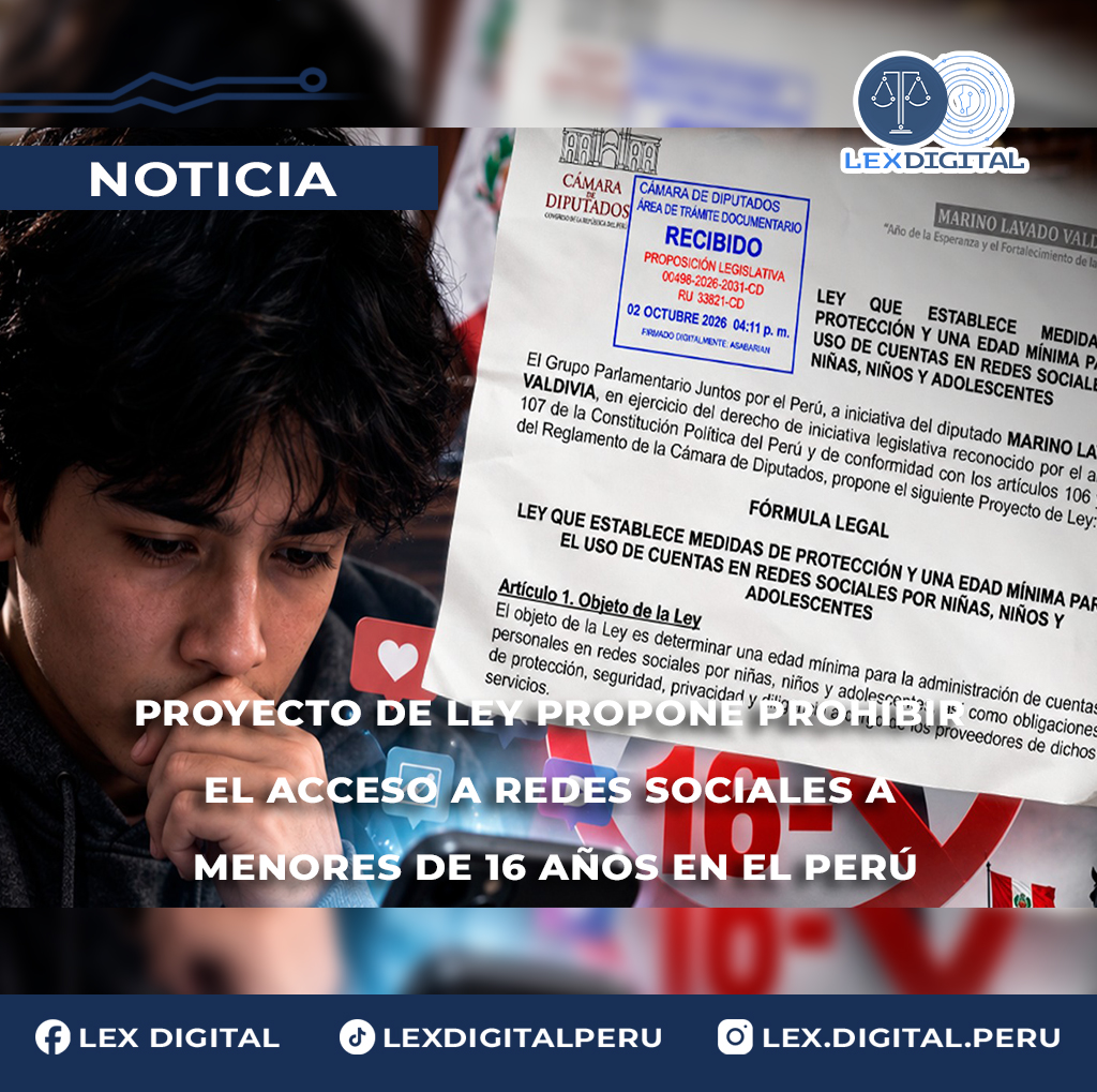 Proyecto de ley propone prohibir redes sociales a menores de 16 años en el Perú