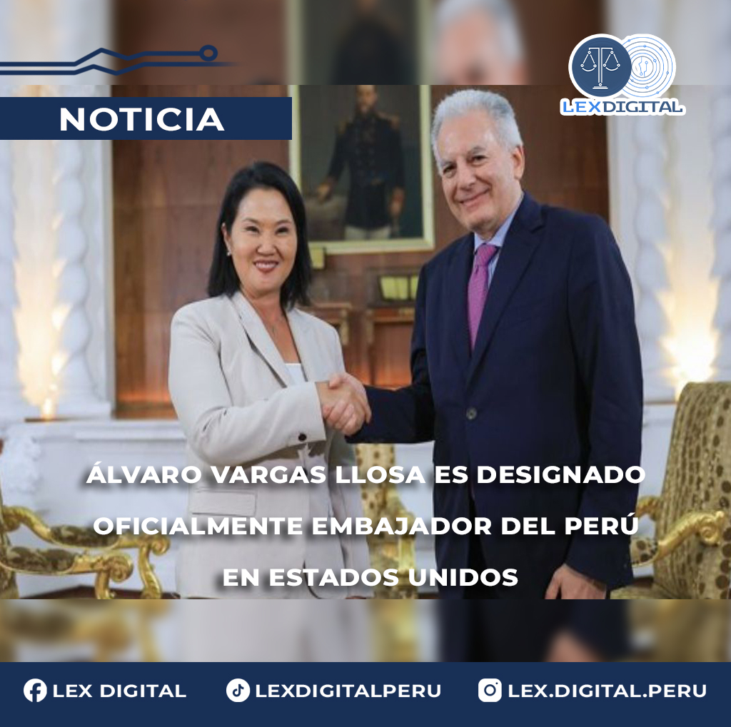 Álvaro Vargas Llosa es nombrado embajador del Perú en Estados Unidos