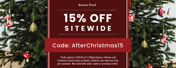 15% off sitewide with the code AfterChristmas15