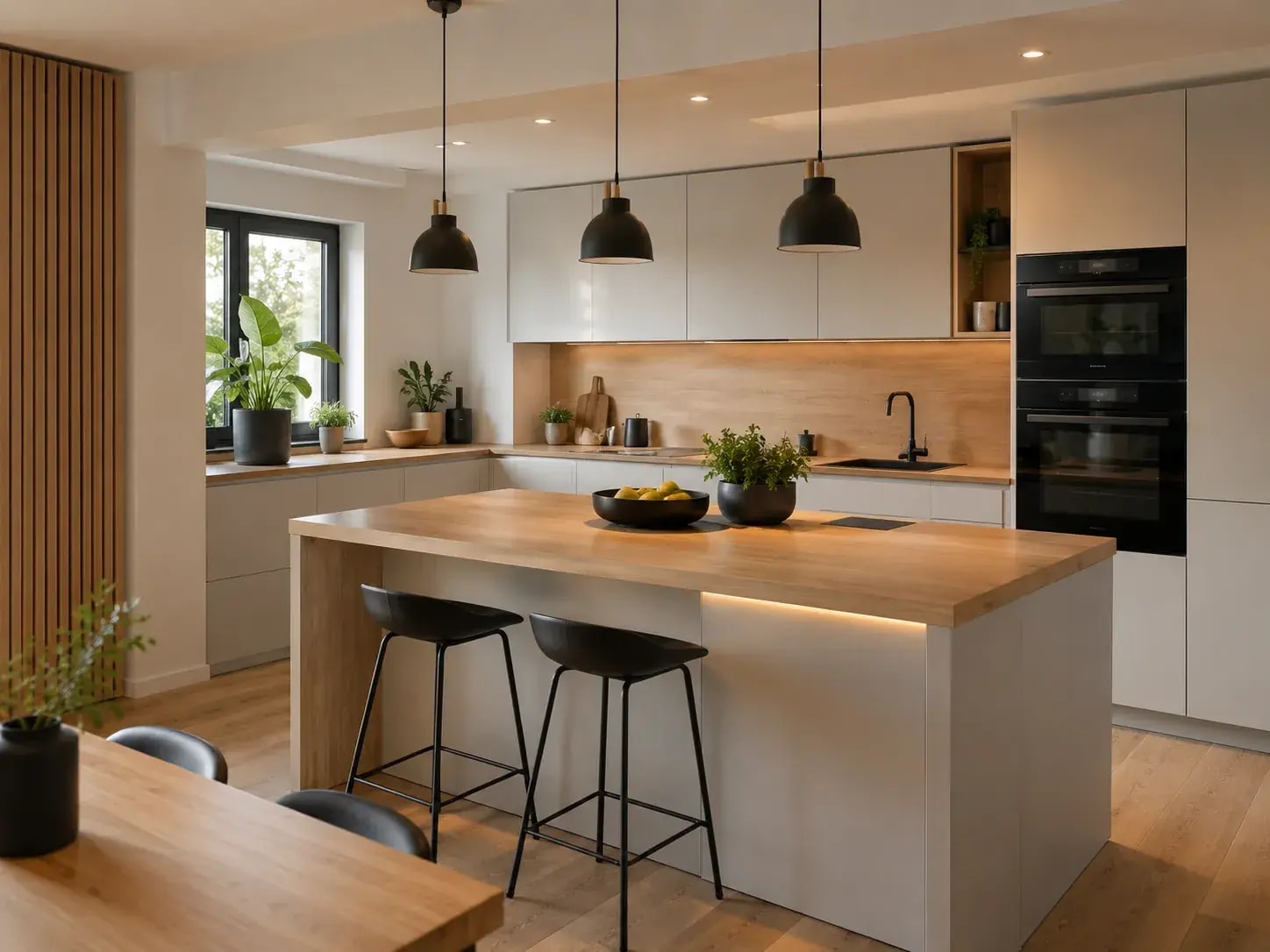 Modern renovierte Küche finanziert mit Renovierungskredit