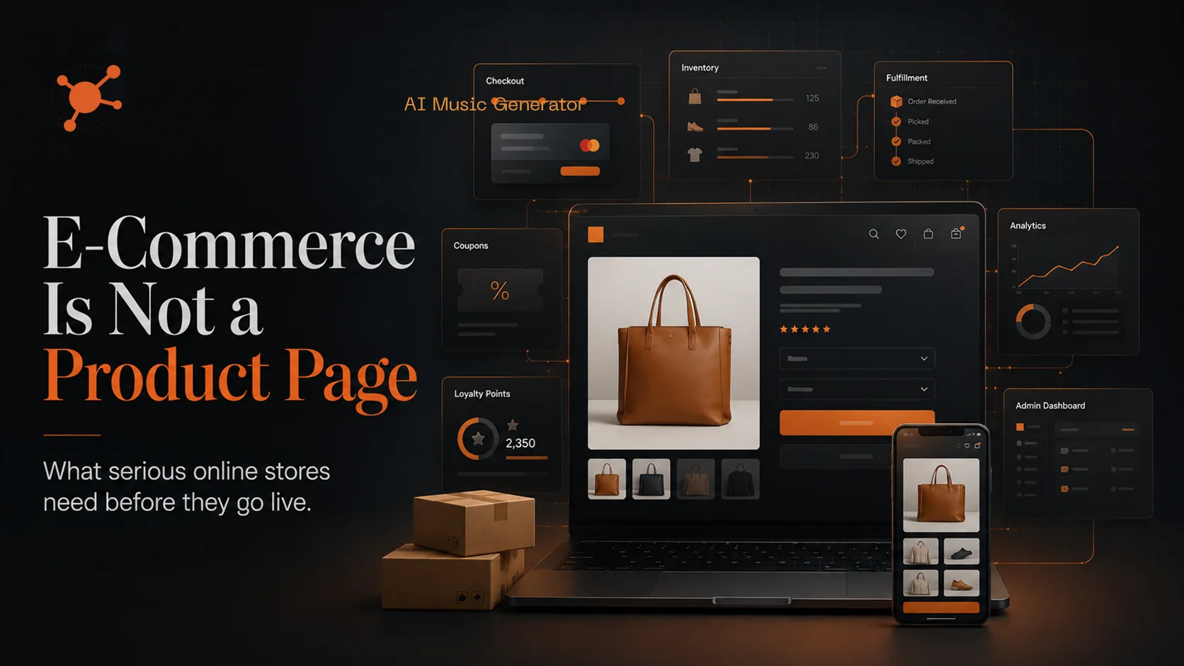 E-commerce operations infrastructure – checkout, inventory, fulfillment, and admin systems explained.