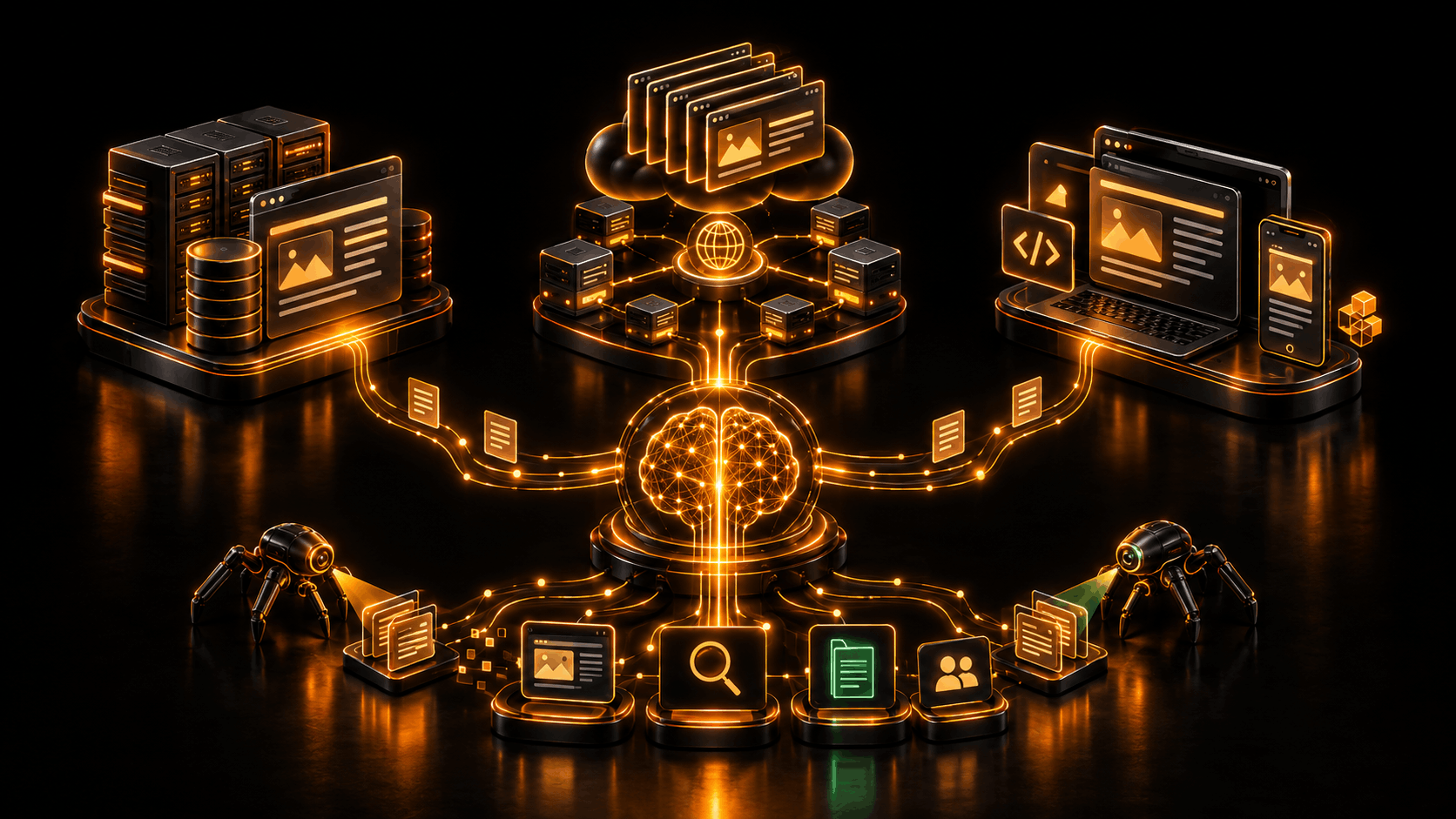 AI-era web rendering strategies: SSR, SSG, and CSR.