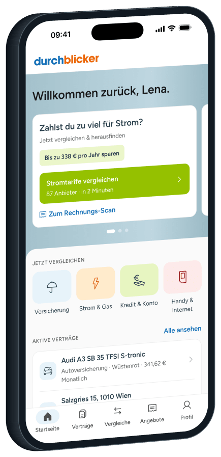 Die durchblicker App auf einem Smartphone