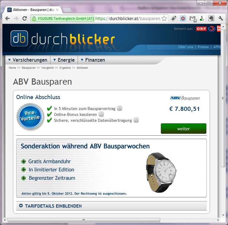 ABV Aktion Armbanduhr