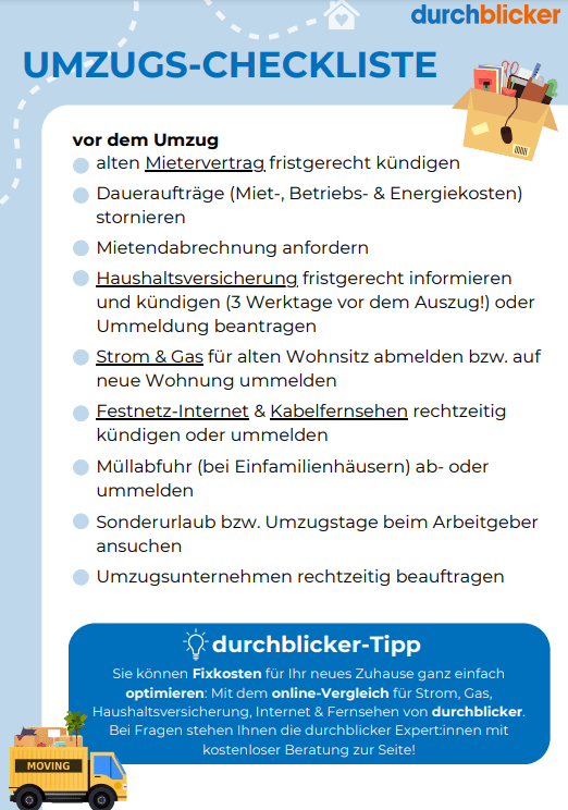 Checkliste Umzug