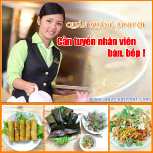 Quán Quảng Bình Ơi cần tuyển nhân viên bàn, bếp (Tháng 5)